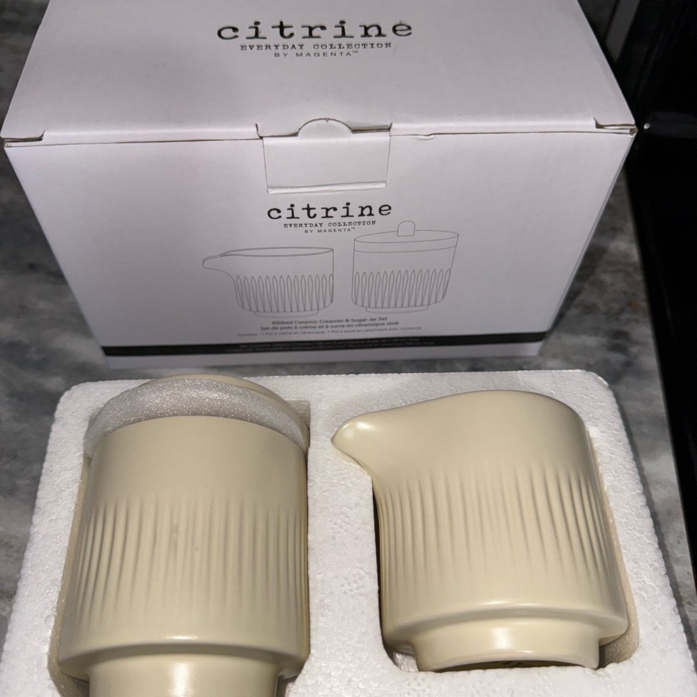 Cream Ceramic Kitchen Set